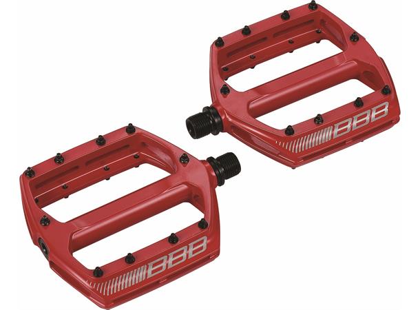 BBB CoolRide BPD-36 Platformpedal Rød Alu, 103x90mm, 10-pins, 440gr 